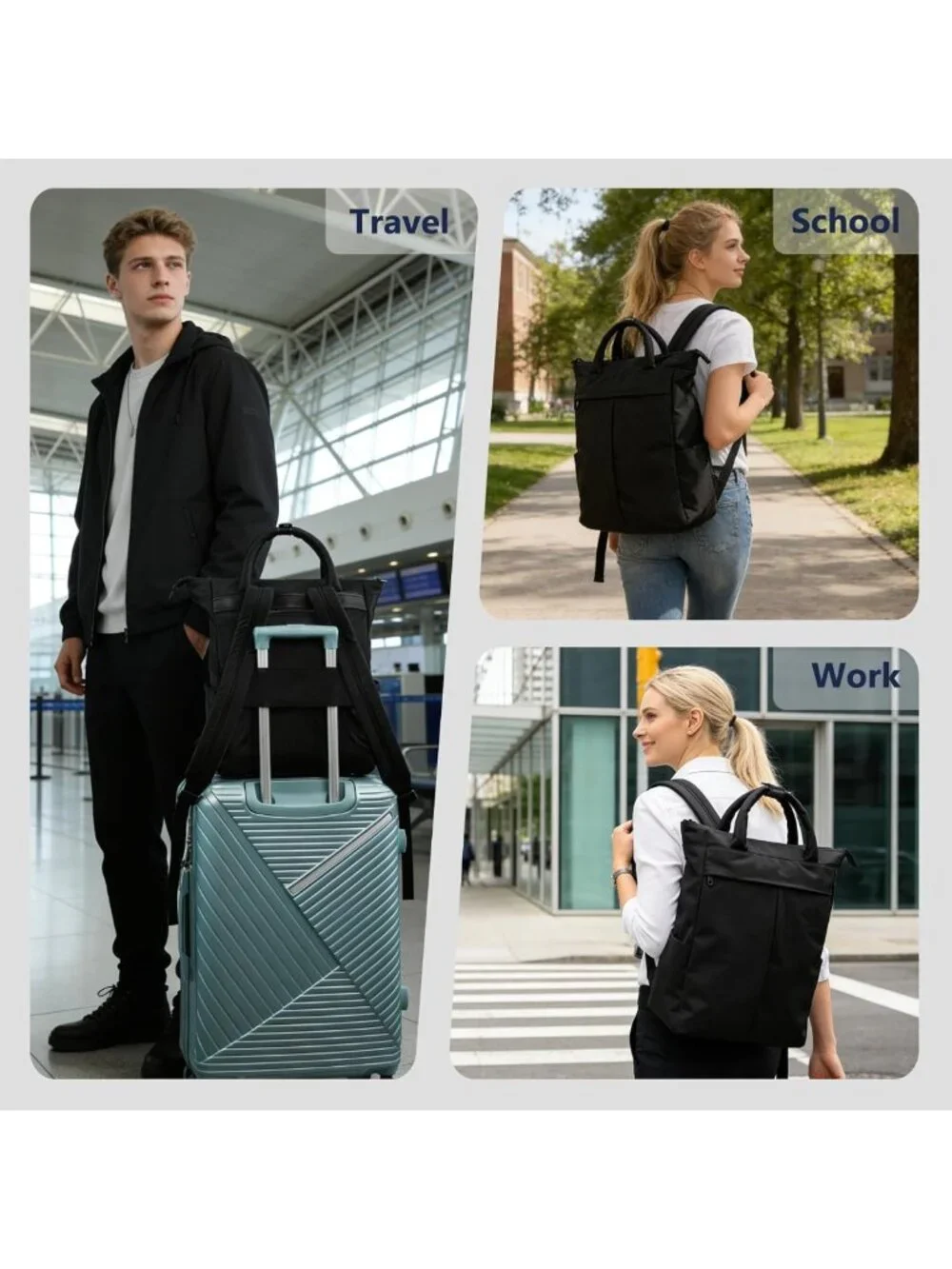 Versatile Water-Resistant Travel Backpack for 15.6